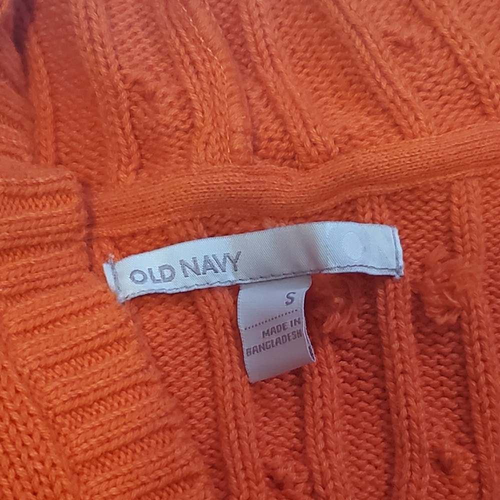 Old Navy Blood Orange Knitted Sweatshirt with Hoodie
